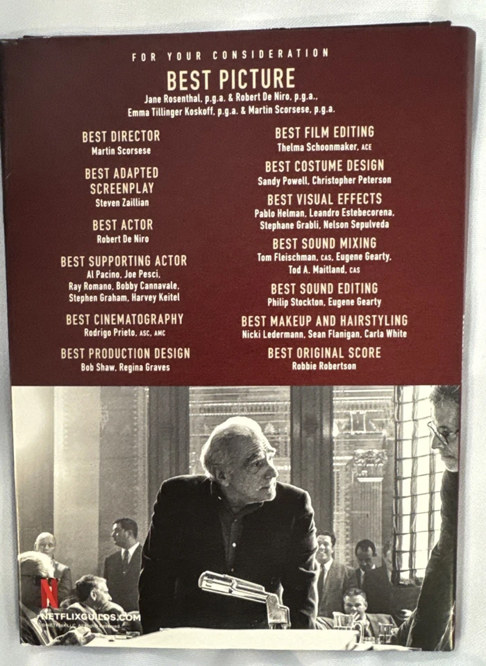 Martin Scorsese THE IRISHMAN Screener DVD For Your Consideration FYC - Image 2 of 4