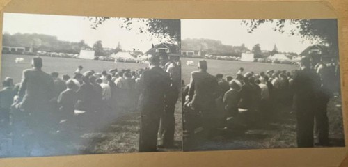 STEREO VIEW PHOTOGRAPHS 1950's CRICKET NORTHANTS v ESSEX at KETTERING - Picture 2 of 4