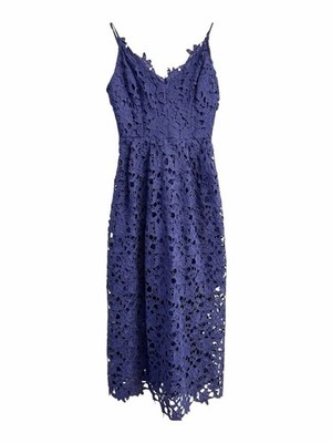 ASTR The Label Periwinkle Lace Midi Dress | XS | Romantic Wedding Guest