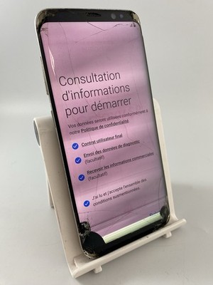 Samsung Galaxy S8 silber entsperrt 64GB 5,8'' 12MP Android Smartphone Defekt #C06