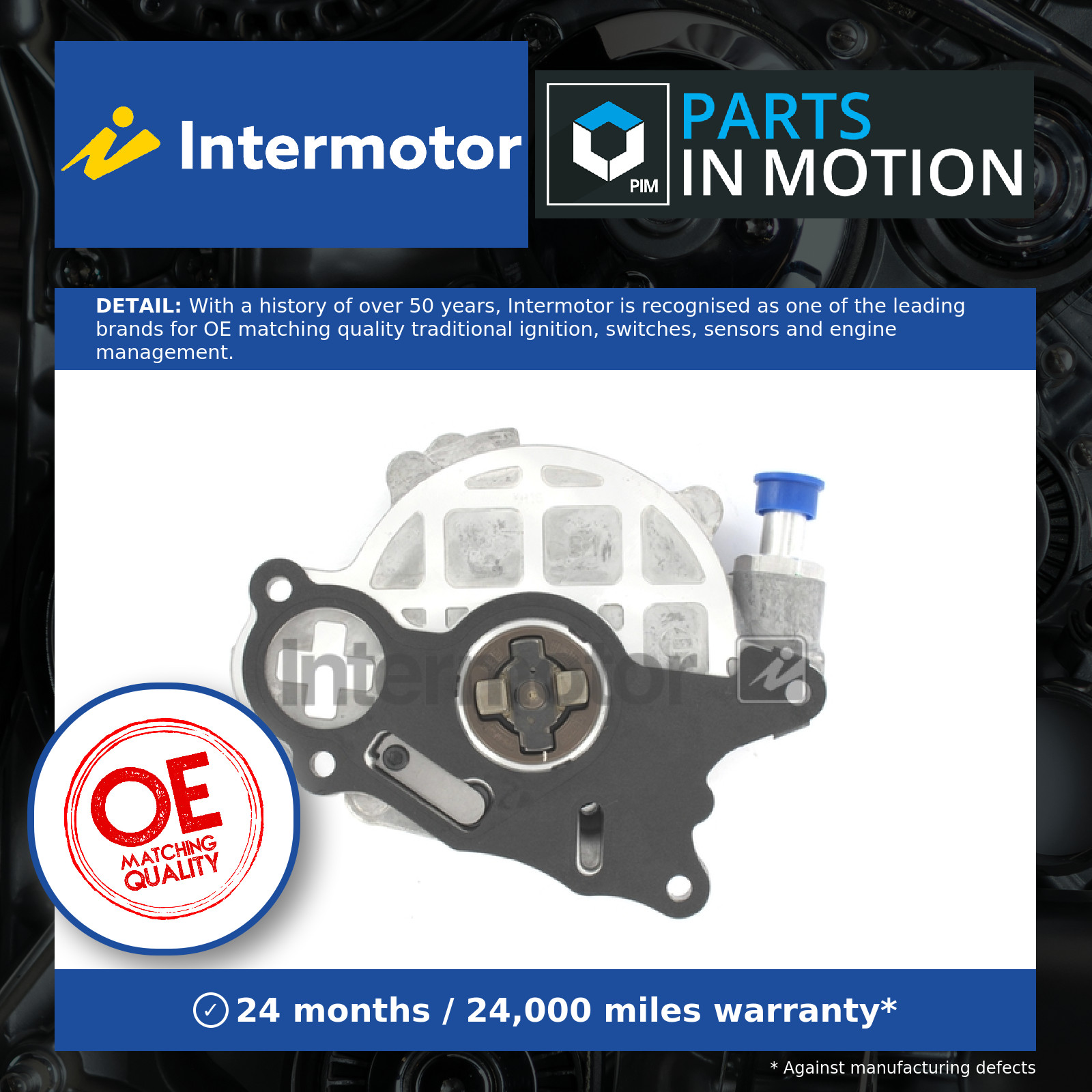 Vacuum Pump fits VW JETTA Mk4 2.0D 2010 on Intermotor 03L145100B 03L145100J New