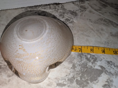 Rare Alfredo Barbini Murano Amber Gold Italian Art Glass Bowl Ashtray ASH2 - Picture 5 of 15