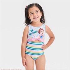 Toddler Girls' Ms. Rachel Cutout Bow One Piece Swimsuit - 4T *SEE DEAL!!!*