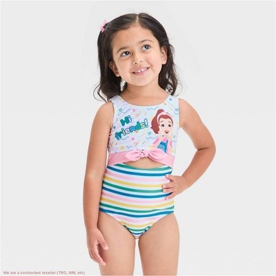 Toddler Girls' Ms. Rachel Cutout Bow One Piece Swimsuit - 4T *SEE DEAL!!!*