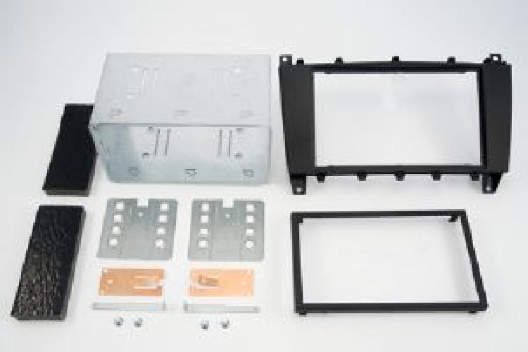 Support autoradio 2DIN Mercedes Classe C 2004 2005 2006 2007 noir cadre de montage