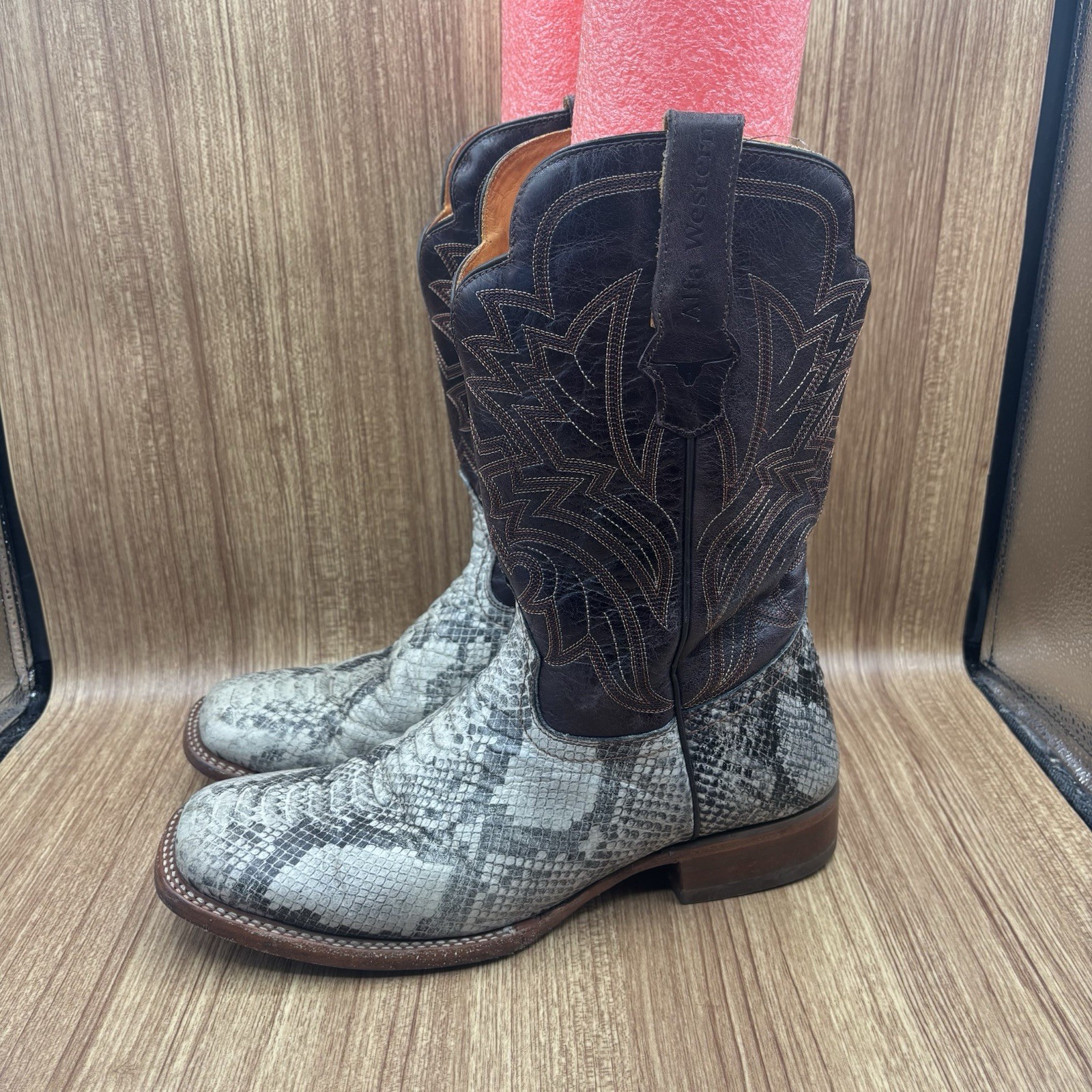 Alfa Western Wear Rustic Natural Python Leather C… - image 3