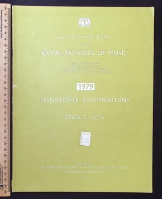 Königliche Musikschulen Pianoforte Prüfungen 1979 Klasse 5 Liste B