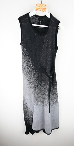 MM Sohn 100% cotton sleeveless tunic in black /charcoal gradient size 3/UK12 - Picture 2 of 12