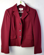 M&S Women's Smart Blazer Jacket Regular Fit In Wine New