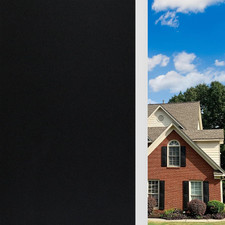 Total Blackout Window Film Privacy Static Cling, 100 Light Blocking Anti-UV Roo