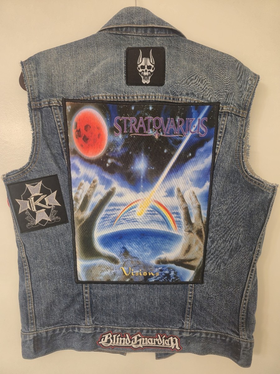 Custom Power Metal Denim Jacket Battle Vest With Patches | eBay