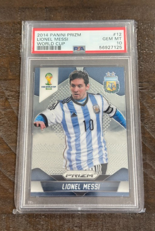 2014 Panini Prizm World Cup Lionel Messi PSA 10 Argentina