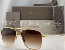 DITA Aviator Sunglasses Gold Brown Gradient ARTOA 57 DTS181-A-01 57mm NEW