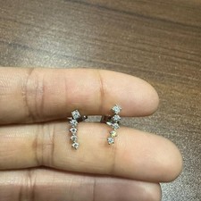 0.50Ct Natural Round Diamond Stud Earrings White Gold Ready To Ship UK Made