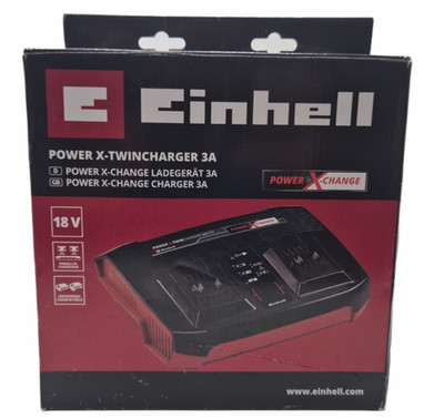 EINHELL Power-X-Twincharger 3 A PXC-Ladegerät Akkuladegrät 2x 18 V für Akkus 