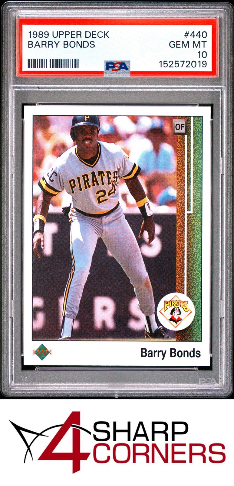 1989 UPPER DECK #440 BARRY BONDS PIRATES PSA 10