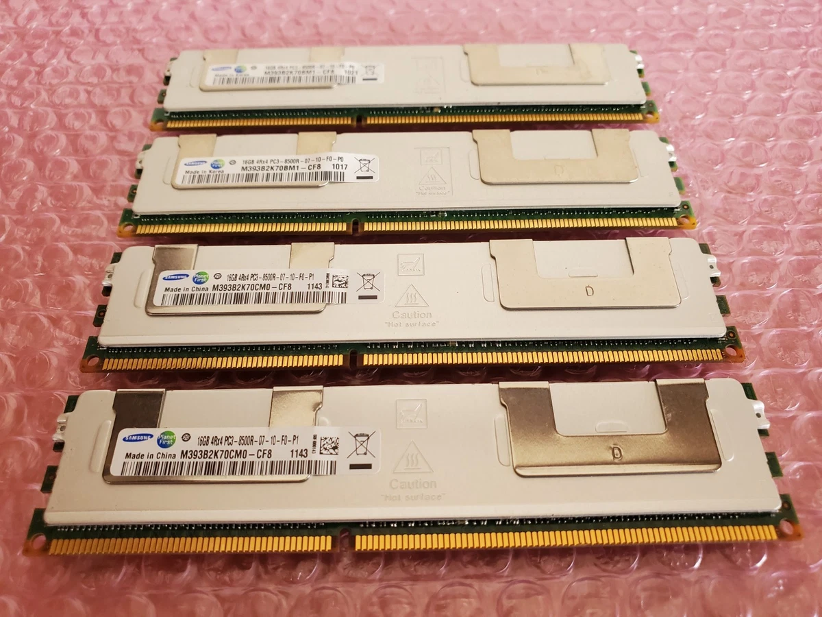 Samsung 64GB (4x16GB) DDR3 ECC REG PC3-8500R Server Memory 16GB