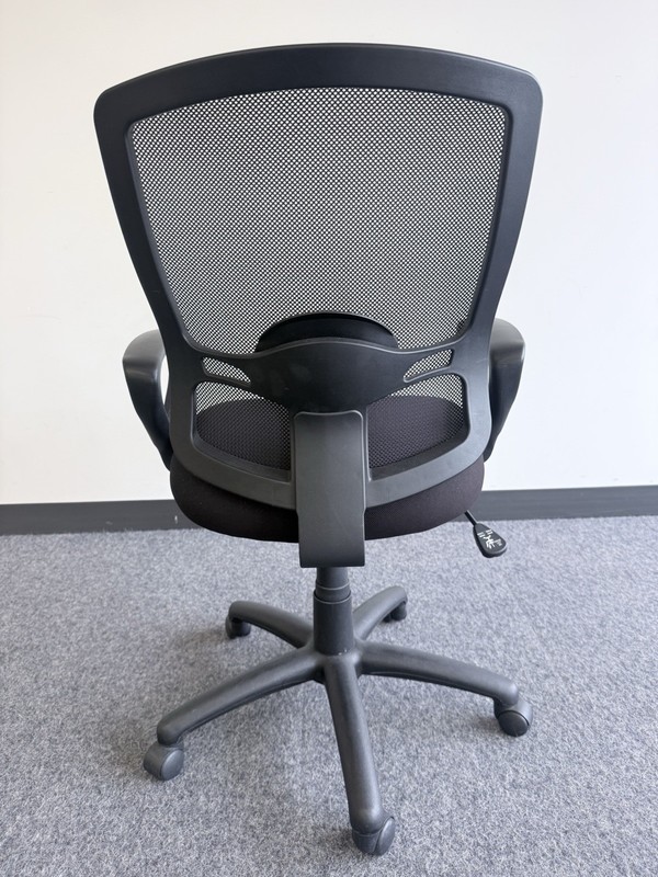 Black Mesh Back Swivel Rolling Office Task Chair w/ Armrests 5-Star Base