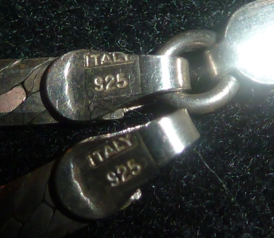 SOLID STERLING SILVER HERRINGBONE NECKLACE - 29  … - image 9