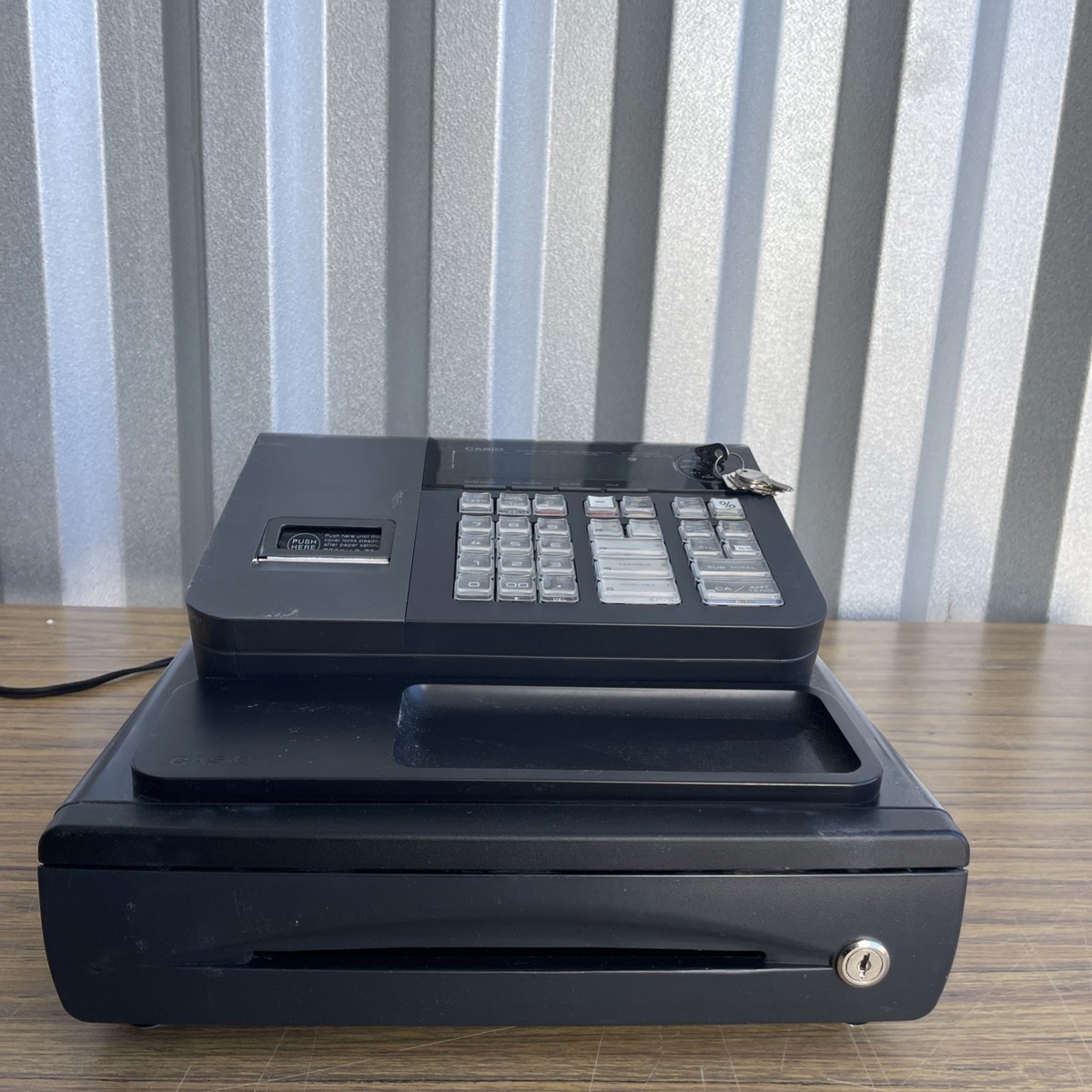 Casio PCR-T280 Electronic Cash Register W/Keys IOB Tested And Works