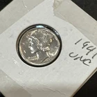 1941-P Unc Mercury Silver Dime 10c Philadelphia Mint