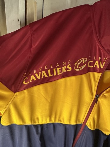 NBA Cleveland Cavaliers Jacket Mens 4XL Full Zip Fleece Lined Color Block - Picture 3 of 6