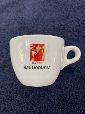 Vintage Caffe Hausbrandt Logo Italian Cappuccino Expresso Cup - Trieste - White