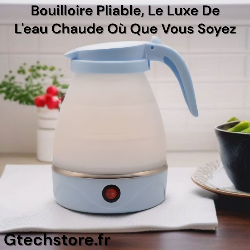 Bouilloire Électrique En Silicone Pliable 0,6 L, Chauffe-Eau Domestique 220W