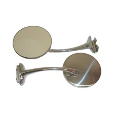 Brothers Trucks OPM072S Outside Peep Mirror - Straight Arm-Chrome - 4-inch-Each
