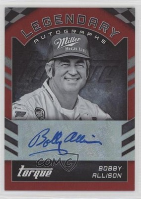 2016 Panini Torque Legendary Red 7/40 Bobby Allison #LA-BA Auto HOF y3x