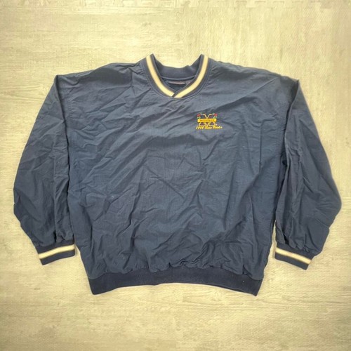 Vintage 90s 1998 Michigan Wolverines Rose Bowl Jacket Size: XL Blue NCAA College - Picture 1 of 4