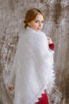 Handmade Orenburg Down Shawl - warm russian scarf