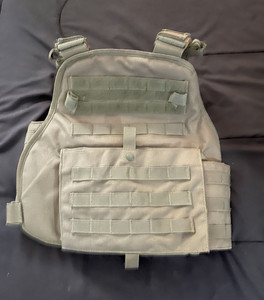 GFIRE Green Adjustable MOLLE Nylon Plate Carrier Tactical Vest w/ Cummerbund