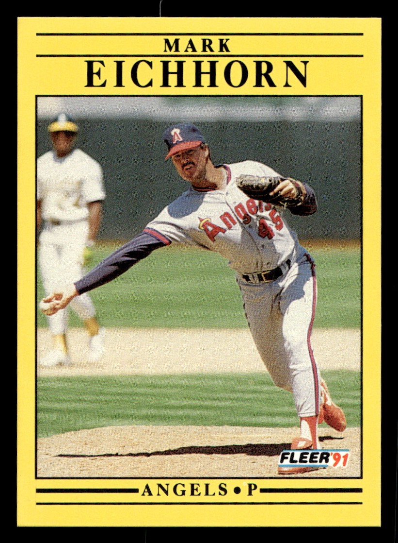 1991 Fleer - Mark Eichhorn Baseball card Los Angeles Angels Raw Trading Card