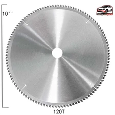 10" Premium Carbide Circular Saw Blade Aluminum Cutting Disc Wood 120T