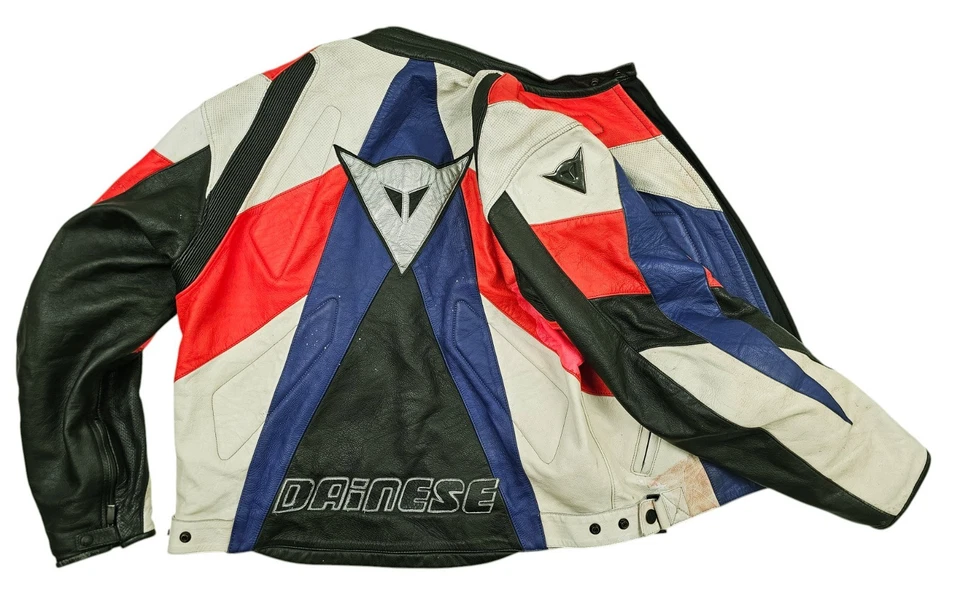 *HOT Men's DAINESE SPORTS BIKER MOTORCYCLE ARMOR GUARD MULTI LEATHER Jacket 56 M - Image 3 of 4