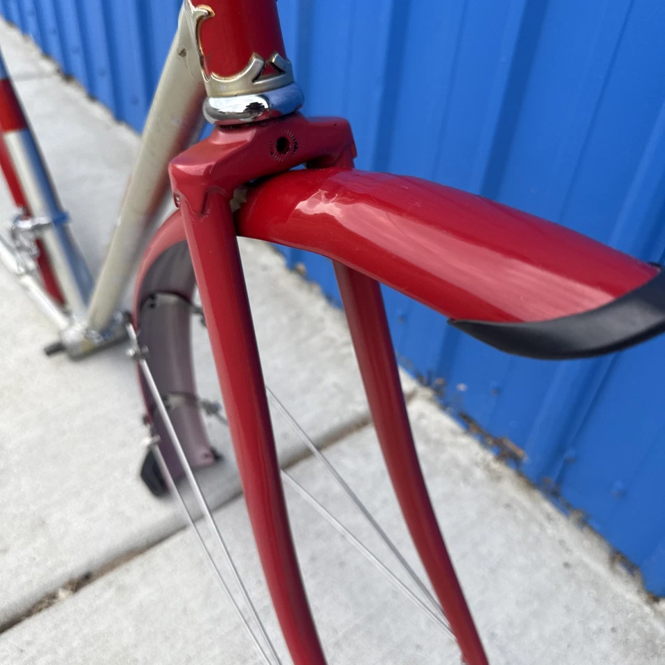 Cuadro/horquilla vintage para bicicleta de carretera Motobecane Grand Jubile - acero 58 cm guardabarros 62 cm Foto 3 de 4