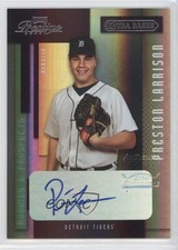 2004 Playoff Prestige Xtra Bases Purple 78/100 Preston Larrison #73 Auto 4e8