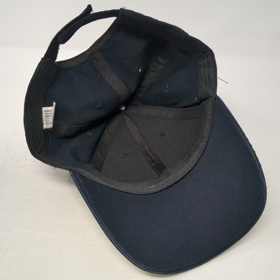 Black Baseball Cap Gold Rhinestone Studded Bill Hat OS Strapback