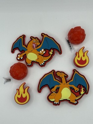 Charzard Pokémon 6 piece Set LARGE CHAMRS Crocs Shoes Charms Jibbitz