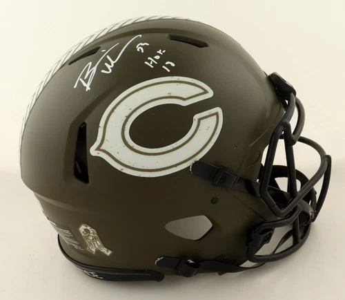 Brian Urlacher Signed Chicago Bears Salute To Service Full Size Helmet Beckett
