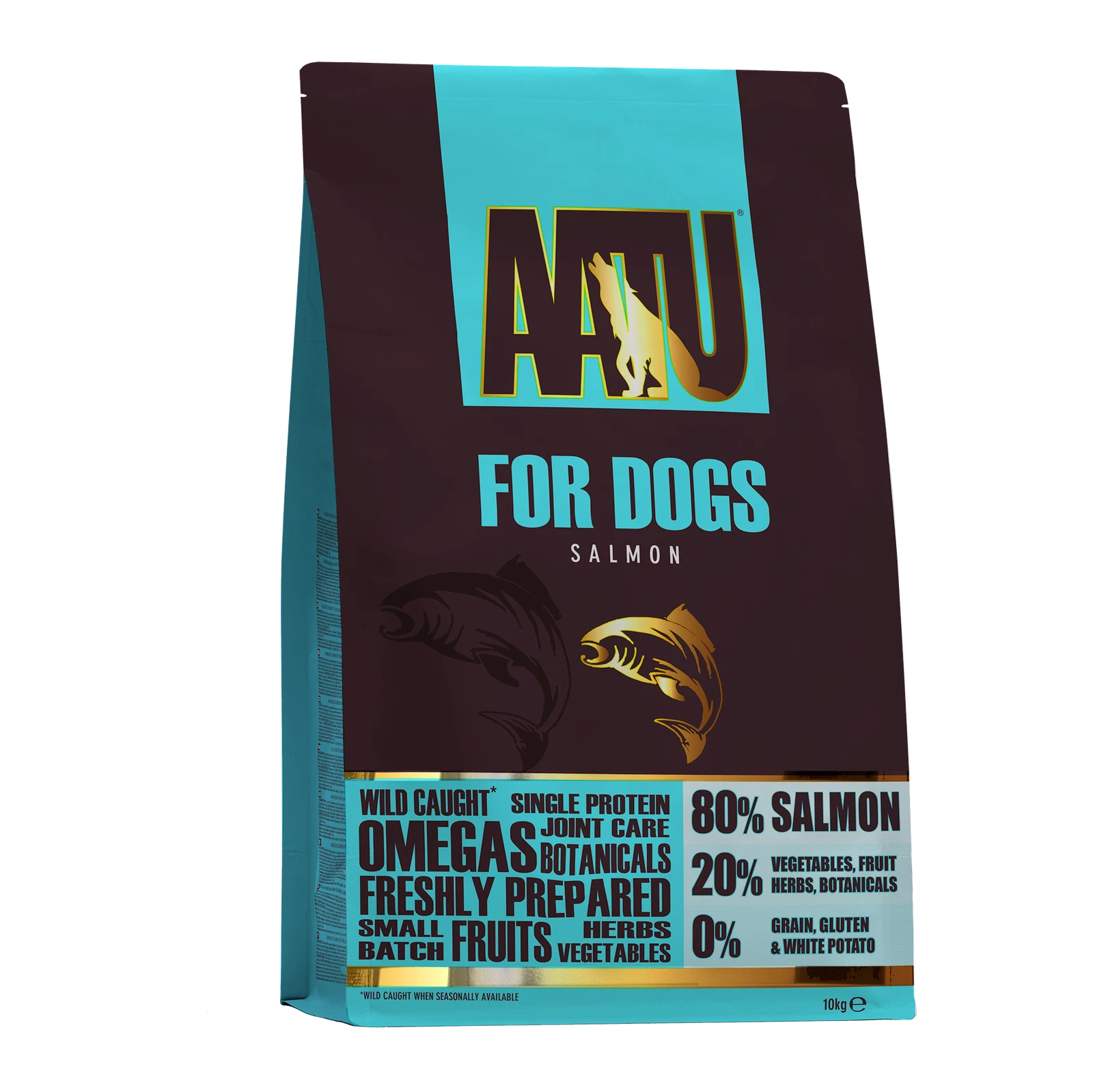 AATU 80/20 Grain Free Salmon Dry Dog Food - 10kg