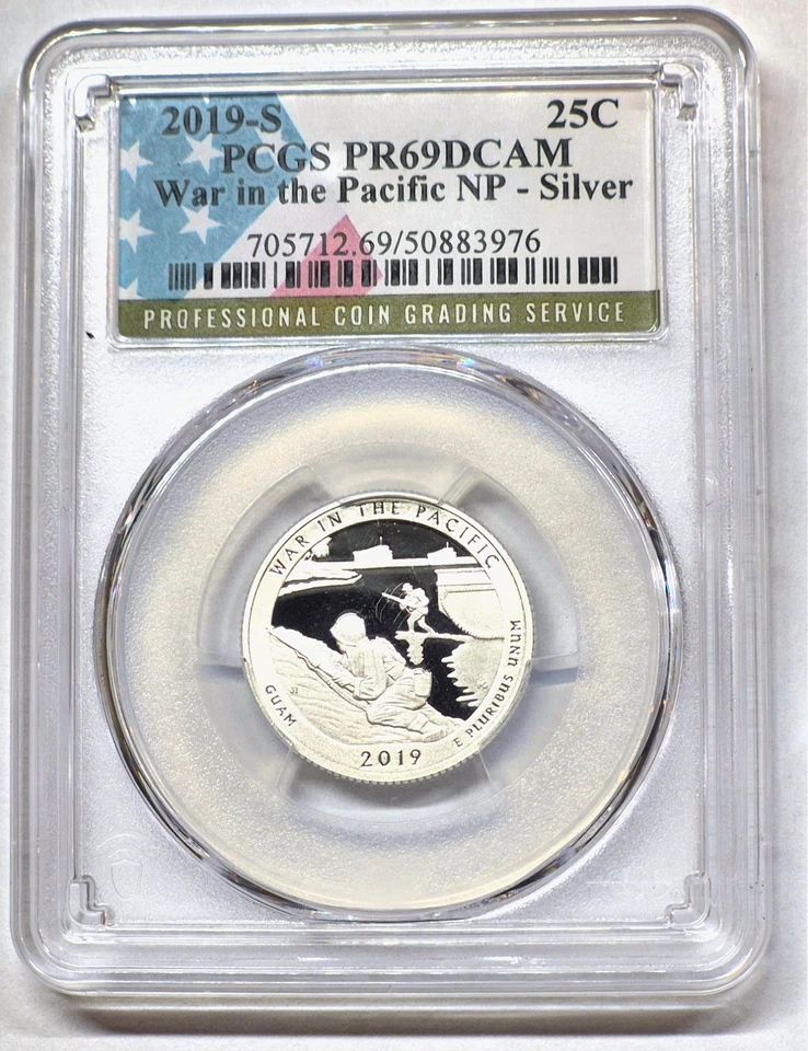 2019 S National Parks 5 Coin Silver Quarter Set PCGS PR69DCAM Special Flag Label - Image 2 of 4