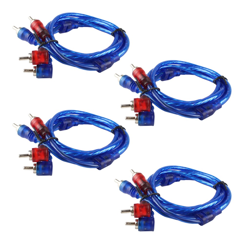 4 Packs 2RCA Audio Jack Interconnect Cable 3 Feet Patch Male to Male Copper Wire