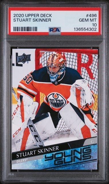 2020-21 Upper Deck Series 2 Stuart Skinner Young Guns PSA 10 💎🔥 RC Card #496