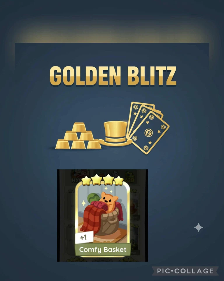 💫 Mono_poly Go Golden Blitz Stickers 4⭐ Comfy Basket & Festive Touch Fast Send - Image 3 of 3