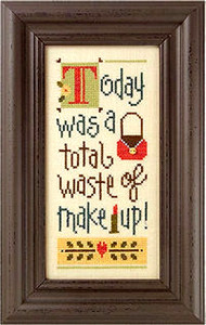 Lizzie Kate A TOTAL WASTE OF MAKE-UP Cross Stitch Leaflet ONLY from Boxer Kit
