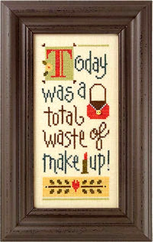 Lizzie Kate A TOTAL WASTE OF MAKE-UP Cross Stitch Leaflet ONLY from Boxer Kit