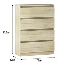 2 3 4 5 6 8 Drawer Oak Chest Of Drawers Bedside Table Cabinet Bedroom Furniture