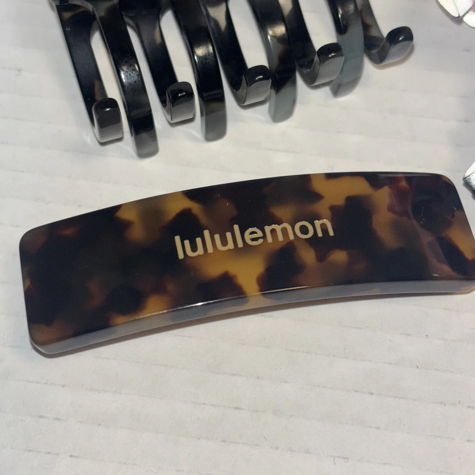 Lululemon Lot of Hair Scrunchies Set of 2 One Claw Clip And One Logo Barrette - Image 4 of 4